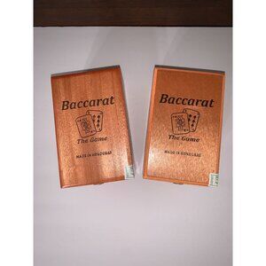 2 BACCARAT WOODEN‎ CIGAR BOXES